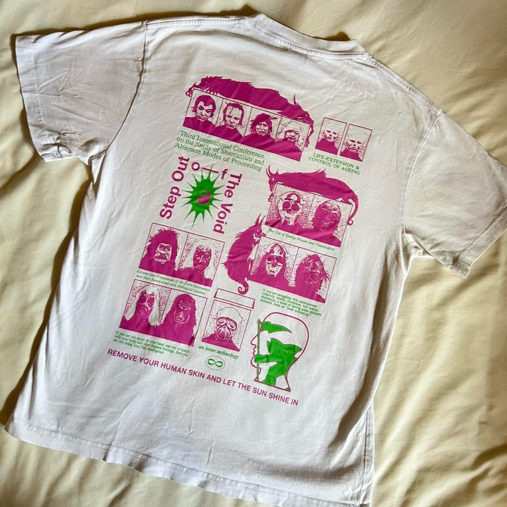 Brain Dead X Gotcha Step Out of the Void graphic tee shirt size S boxy fit